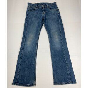 Levi's Men 31X30.5 527 Slim Bootcut Jeans Blue Cotton Denim